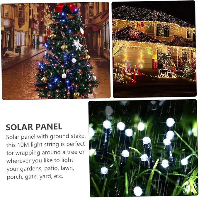 Veemoon 2sets Solar Led String Lights Outdoor Garden Decor Led No Battery Needed Auto Off