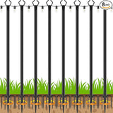 8 Pack 10 ft Heavy Duty Metal String Light Poles Adjustable Outdoor Lighting Stand for Patio,Backyard,Garden,Party | Lumora