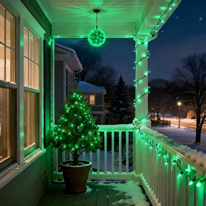 LUCKY SHINE 50 LED Green Starlight Sphere Ball Lights, UL Certified and Commercial Garade 6" Sphere Light, for Indoor and Outdoor Use.