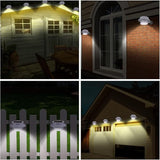 16 Pcs Solar Powered LED Gutter Lights 3 LED Deck Gutter Solar Lights Outdoor Waterproof LED Garden Yard Wall Lamp | Lumora