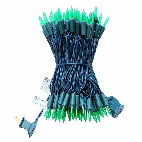 100 LED Green Christmas Lights, UL Certified and Commercial Decorative Lighting String 35 Ft Green Wire, for Indoor | Lumora