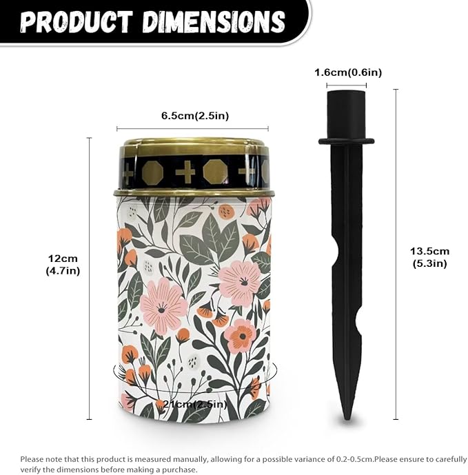 Floral Solar Garden Light Automatic On/Off Solar Street Light Cemetery Solar Lights Popular Outdoor Solar LED Lights for Prayers Rituals Religious Activities Holiday Decoration