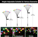 Swaying Solar Lights for Outside, 8 Mode RGB Color Changing Firefly Outdoor Waterproof, Swaying Solar Garden Lights | Lumora