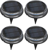 Hyuduo Solar Ground Lights Outdoor, IP65 Waterproof Pathway LED Lights with Warm White Light, Auto On/Off Sensor, 4 | Lumora