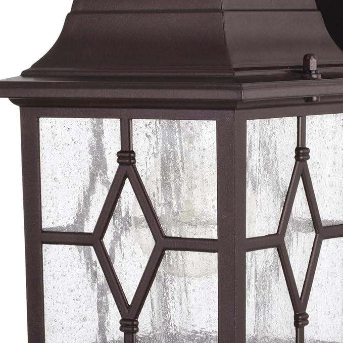 Patriot Lighting Galeana Oil-Rubbed Bronze Outdoor Wall Light with Outlet