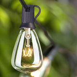 SUNSGNE 25Ft Outdoor String Lights with 27 Edison Bulbs (2 Spare), Waterproof Connectable ST35 String Light for | Lumora