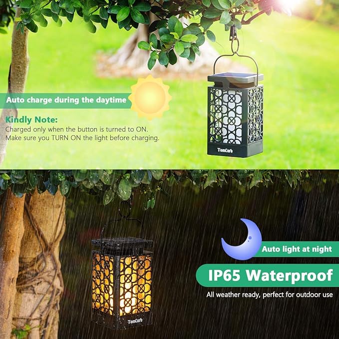 TomCare Solar Lights Outdoor Upgraded Bright Solar Pathway Lights for Path Lawn Patio Yard Walkway