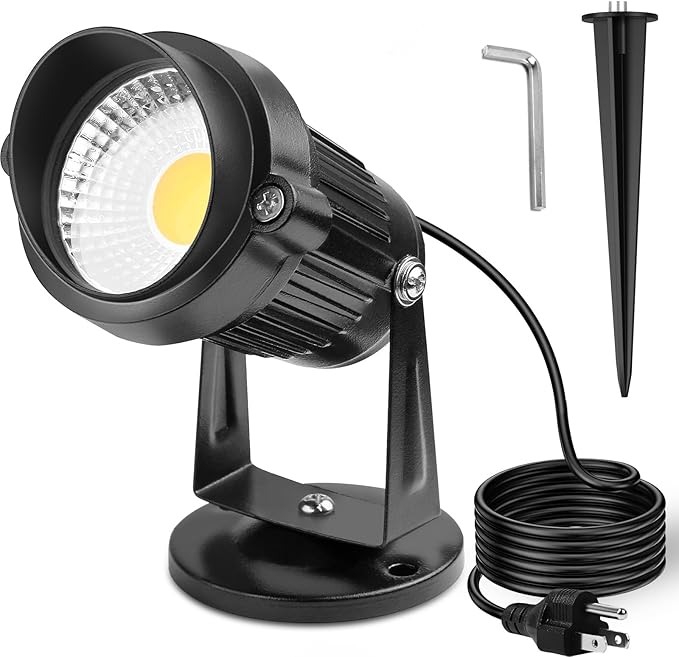 OurLeeme Spot Lights Outdoor - 6W 120V Waterproof Outdoor Spotlight for Yard Landscape Lighting, Mini LED Spotlights Uplighting Indoor Plant Spotlight, Accent Lights for Outdside (Warm Light)