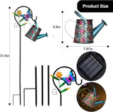 Solar Watering Can with Cascading Lights Outdoor Garden Decor,Waterproof Solar Lantern with Butterfly Shepherd | Lumora