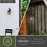 VAXCEL 2-Pack Yellowstone 12.75 in. H 1-Light Burnished Bronze Rustic Moose Outdoor Wall Sconce, Durable Steel | Lumora