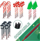 12 Pcs Replacement Stakes for Christmas Candy Cane Lights Outdoor, Size 6.2 * 0.61" Candy Cane Lights Plastic Spike | Lumora