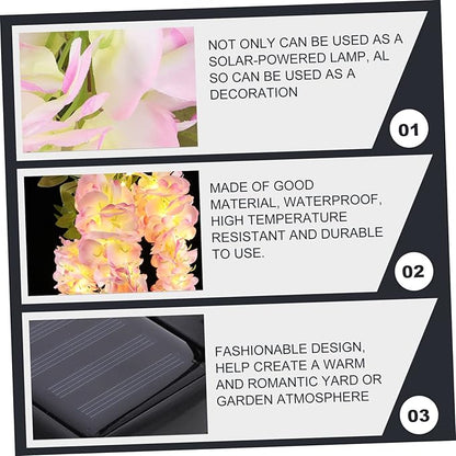 Mipcase Solar Pathway Light Led Solar-Powered Garden Landscape Lamp Outdoor Decorative Flower Design for Courtyards Parks and Pathways and Easy to Install