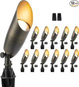 Gardenreet Outdoor Cast Brass Spot Flood Light - 12V LED Accent Uplighting Waterproof, Low Voltage Landscape Lights | Lumora