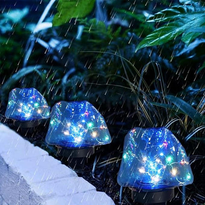 anso Solar Garden Lights Outdoor Landscape Pathway Garden Yard Waterproof LED Lamp (Purple)