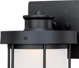 Westinghouse 6579100 Barkley Vintage One-Light Dimmable LED Outdoor Wall Light Sconce Matte Black Finish, Frosted | Lumora