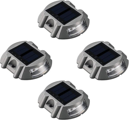 SUNWIND Blue Solar LED Lights - 4 Pack Solar Deck Lights Blue Marker Solar Lights Outdoor for Garden, Driveway, Pathway, Patio