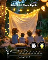 Brightown Solar String Lights Outdoor Waterproof, 19.6Ft 60 LED Globe Solar Patio Lights, 8 Modes Balcony Lights | Lumora