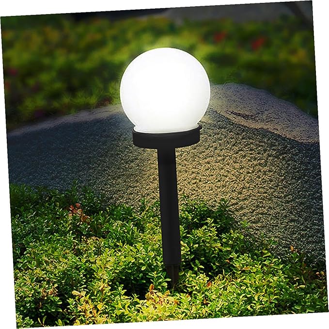 4pcs Solar Lawn Path Lights Waterproof Outdoor Garden Solar Lamps Warm Light Landscape Ground Plug Lighting for Yard and Courtyard