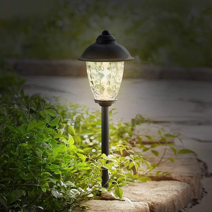 John Timberland Concord 18" High Country Traditional Outdoor Landscape Path Light Porch House Exterior Outside Low Voltage LED Bulb Weatherproof Black Finish Metal Clear Glass Shade Front Door
