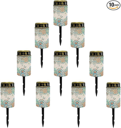 Boho Floral Butterfly Solar Lights for Grave Solar Garden Light Night Light Book Light Landscape Path Light Home Decor Solar Light for Yard Patio Spotlight Driveway