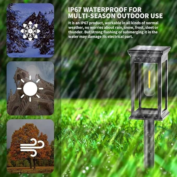 WHATOOK Solar Pathway Lights Outdoor 6 Pack IP65 Waterproof Auto On/Off Solar Powered Landscape Path Lights for | Lumora