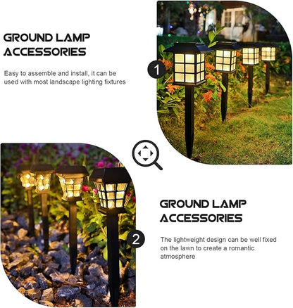 GANAZONO Ground Spike 5.51 Inch Landscape Lighting Accessories Durable Plastic Stakes for Outdoor Garden Solar Lights Pathway Markers