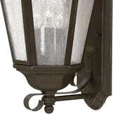 Hinkley Edgewater Medium Wall Mount Outdoor Lantern - Aluminum, Clear Seedy Glass, Traditional - Oil Rubbed Bronze | Lumora