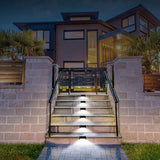 Kisangel 5pcs Waterproof Solar Deck Lights Outdoor LED Yard Corridor Garden Fence Step Stair Lights for Patio | Lumora