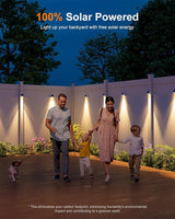 12 Pack Solar Powered Fence Lights Outdoor Waterproof with Warm White LED Spot Lens, for Outside Pool Cage, Patio | Lumora