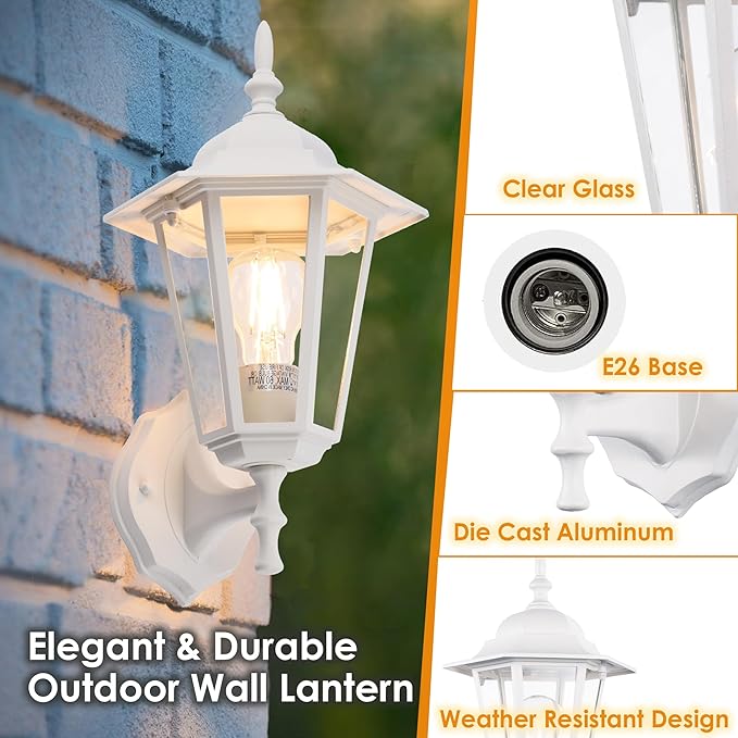 GRUENLICH Outdoor Wall Lantern, Wall Sconce as Porch Lighting Fixture with E26 Medium Base, Aluminum Housing Plus | Lumora