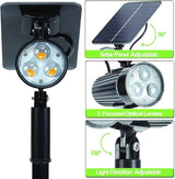 SUNLONG Solar Lights Outdoor Waterproof Spot Lights Dusk to Dawn Warm White Spotlight Landscaping Wall Lights for | Lumora