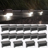 Fohil 16 Pack Solar Fence Lights Outdoor, Solar Step Lights LED Waterproof Patio Decor Solar Powered Deck Light for | Lumora