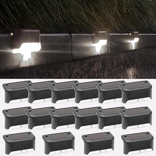 Fohil 16 Pack Solar Fence Lights Outdoor, Solar Step Lights LED Waterproof Patio Decor Solar Powered Deck Light for | Lumora