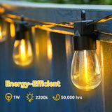 Aialun 24FT LED Outdoor String Lights, Outside Patio Backyard Light with S14 2700K Shatterproof Edison Bulbs | Lumora