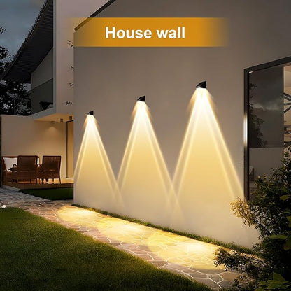 Super Long Lasting Solar Fence Lights Outdoor,Deck Lights Waterproof,Perfect for Winter and Rainy Days,Dusk to Dawn High Brightness Solar Lighting for Wall,Step,Yard,Patio,Backyard (8Pack,Brown)