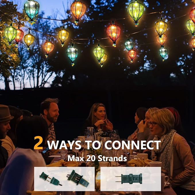 11FT Multicolor String Lights with 10 Bulbs，UL Listed Connectable Waterproof Decorative LED Fairy Hanging Curtain | Lumora