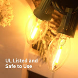 10FT C7 Christmas Lights, Warm White LED Indoor Outdoor String Lights for Halloween, Xmas Tree, Window, Door, Party | Lumora