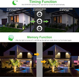 CLY Solar 6 in 1 RGB Spotlights Outdoor Garden, 10 Colors 12 Modes Solar Garden Floodlight Landscape Spotlights | Lumora