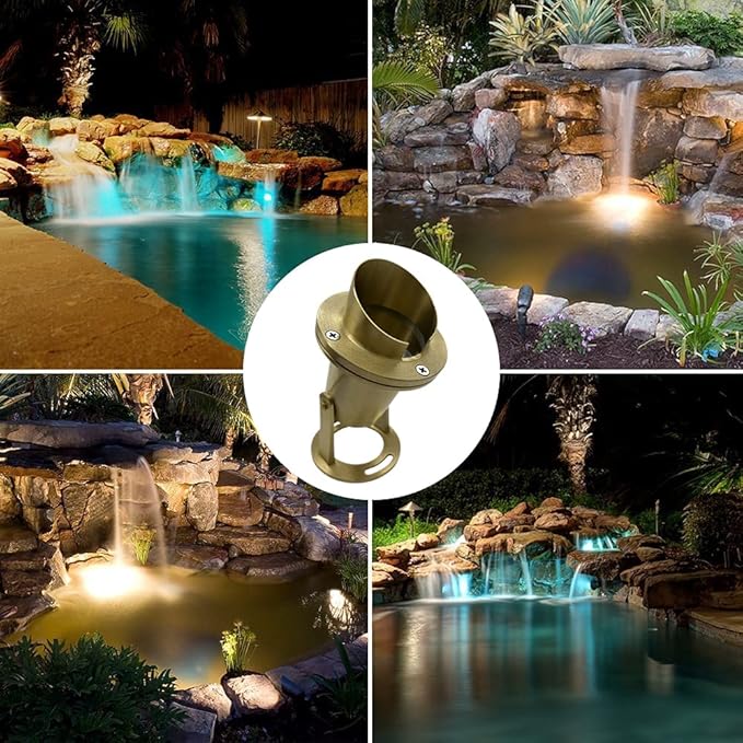 Waterproof Underwater Light 175 Solid Brass 7WMR16 LED Bulb Pond Submersible Waterfall Pool Fountain Light for | Lumora