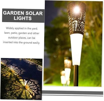 BESPORTBLE 6pcs Solar Pathway Lights Outdoor Garden Stake Lamp Warm Colorful Light Landscape Lighting for Yard Patio Lawn Decor Solar Powered