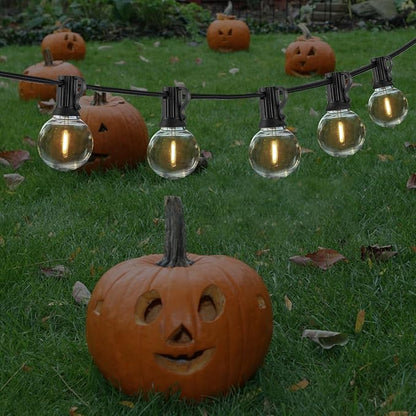 Outdoor String Lights 25FT, G40 LED Patio Globe Lights with 27 Shatterproof Bulbs, Waterproof Connectable Hanging Lights for Backyard Porch Wedding Christmas Decor, Warm White