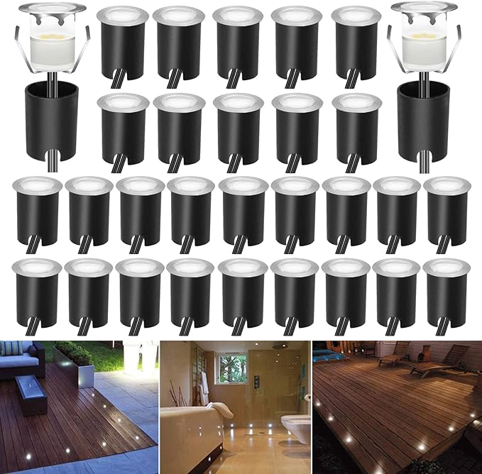 LED Recessed Deck Light Kits with Protecting Shell,LED Outdoor Landscape Lighting IP67 Waterproof,DC 12V Low | Lumora