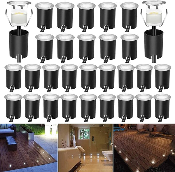 LED Recessed Deck Light Kits with Protecting Shell,LED Outdoor Landscape Lighting IP67 Waterproof,DC 12V Low | Lumora