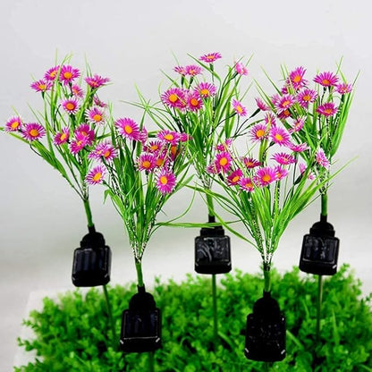 Solar Garden Stake Lights,28 LED Daisy Flower Decorative Lights Outdoor Waterproof Solar Powered Landscape Lights for Yard/Patio/Walkway/Pathway/Path Light (Pink)