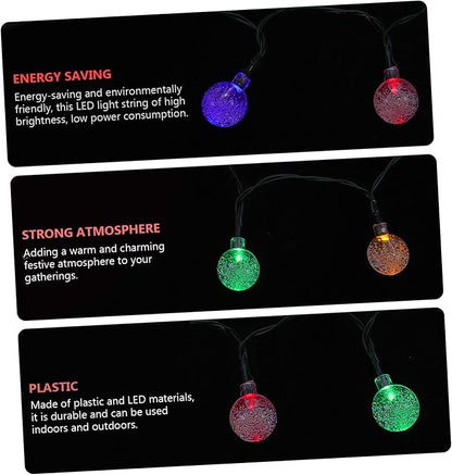 jojofuny 1set Led Solar String Lights Outdoor Decor Lamp for Gardens Patios and Parties and Solar Powered Lighting