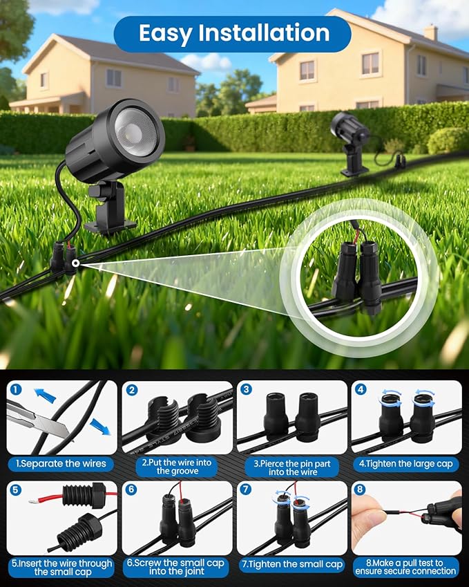ZZXX 3W Low Voltage Landscape Lighting with Connectors LED Landscape Spotlights Waterproof Low Voltage Landscape | Lumora