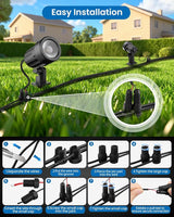 ZZXX 3W Low Voltage Landscape Lighting with Connectors LED Landscape Spotlights Waterproof Low Voltage Landscape | Lumora