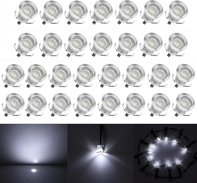Low Voltage LED Deck Light Kit Stainless Steel Waterproof Recessed Wood Decking Stairs Garden Yard Patio Decor Lamp | Lumora