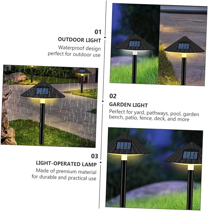 Solar Energy Lawn Lamp with Light Sensor, Waterproof Outdoor Garden Path Light, Warm LED Landscape Lighting for Yard Decor