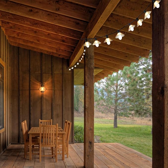 16.4 FT Outdoor Patio String Lights, Connectable LED Backyard Lights with 10 Globe Bulbs, Waterproof Hanging Light | Lumora
